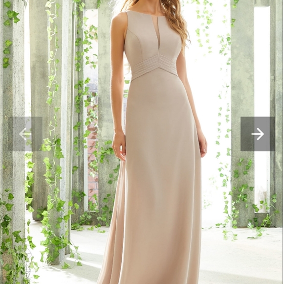 Morilee Claret High Neck Formal Dress - Picture 3 of 4